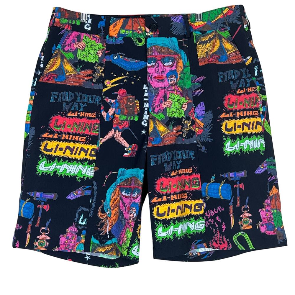 Li-Ning x Chinatown Market Shooting Stars Tech Shorts Mens XL Graphic Streetwear